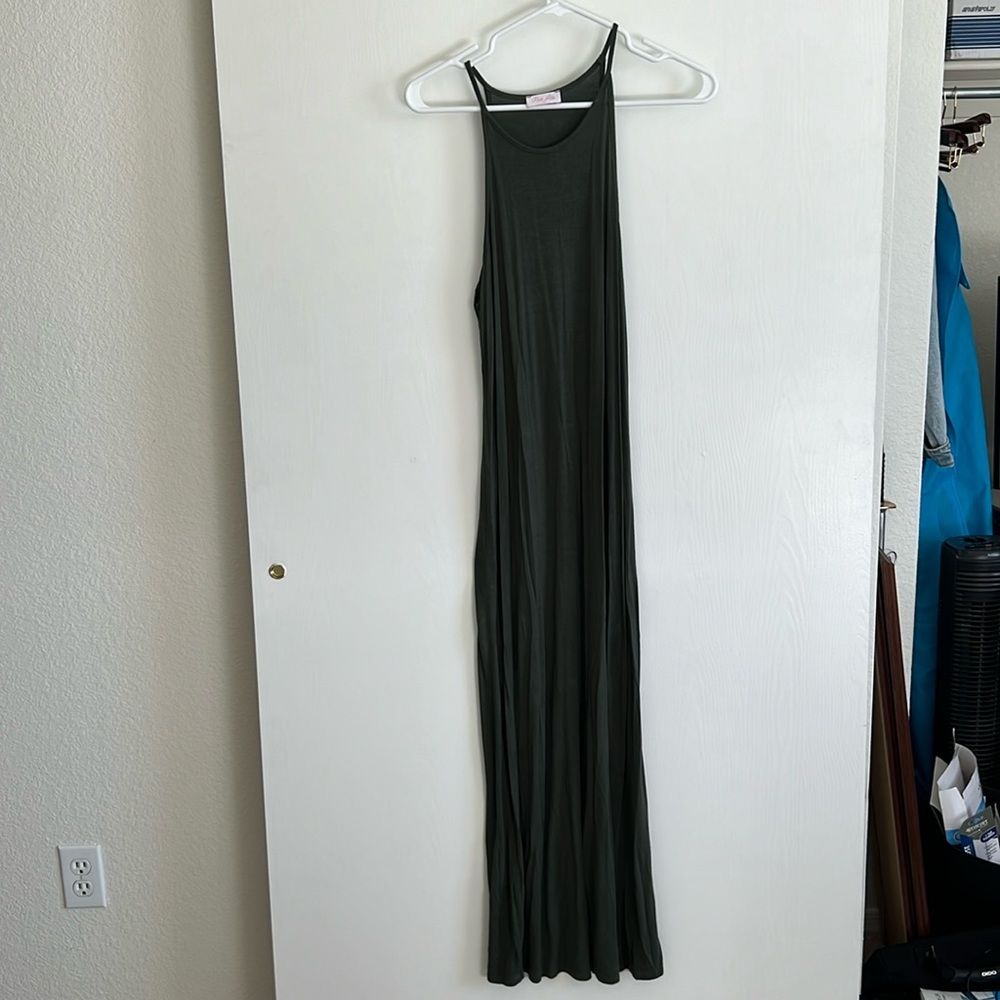 Longing For You Green Midi Tank Dress